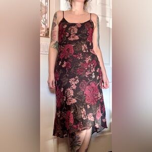 Vintage floral 90s dress